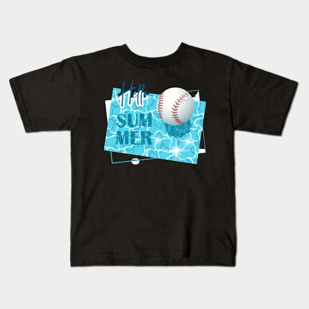 baseball  sports Kids T-Shirt by busines_night